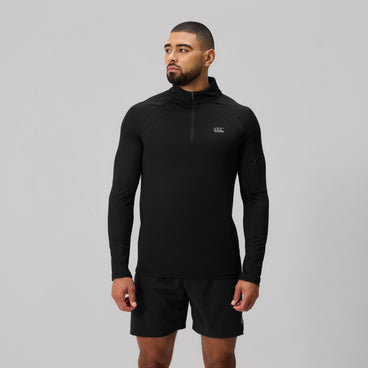 Mens Tempo Quarter-Zip Black