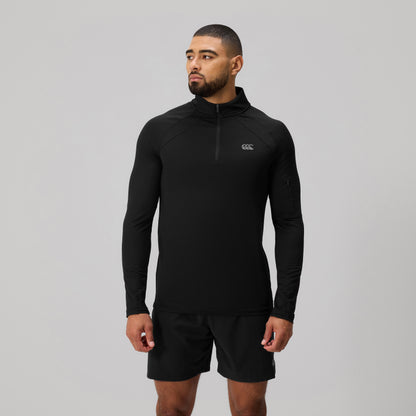 Mens Tempo Quarter-Zip Black