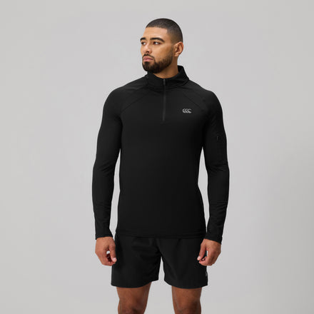 Mens Tempo Quarter-Zip Black