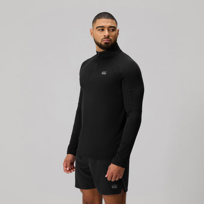 Mens Tempo Quarter-Zip Black