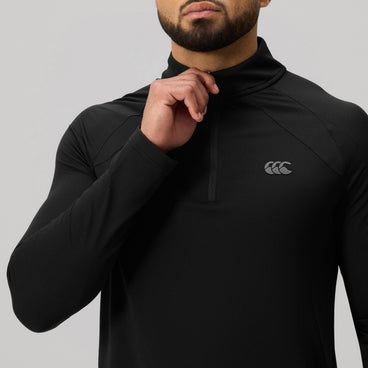 Mens Tempo Quarter-Zip Black