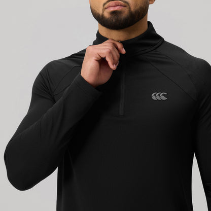 Mens Tempo Quarter-Zip Black