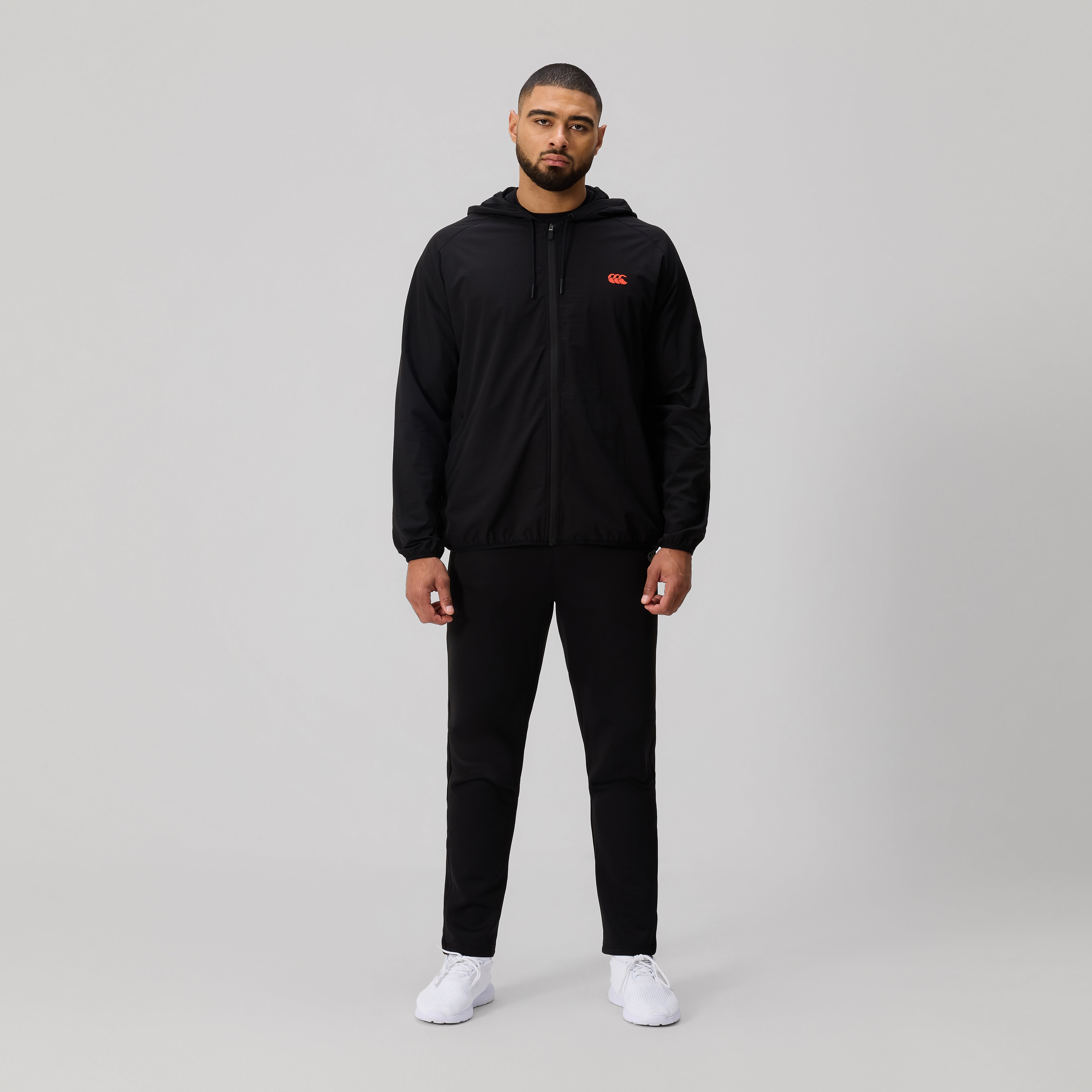 Mens Tempo+ Packaway Full Zip Jacket Black | Black | Canterbury