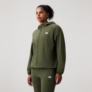 Womens Tempo+ Packaway Full-Zip Jacket Green