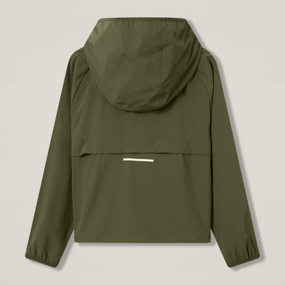 Womens Tempo+ Packaway Full-Zip Jacket Green