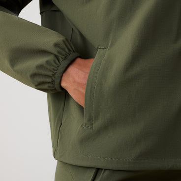 Womens Tempo+ Packaway Full-Zip Jacket Green