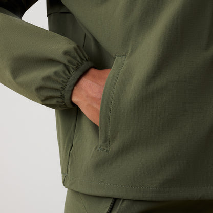 Womens Tempo+ Packaway Full-Zip Jacket Green
