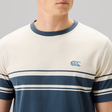 Mens Everyday Stripe Tee Grey