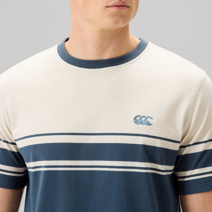 Mens Everyday Stripe Tee Grey