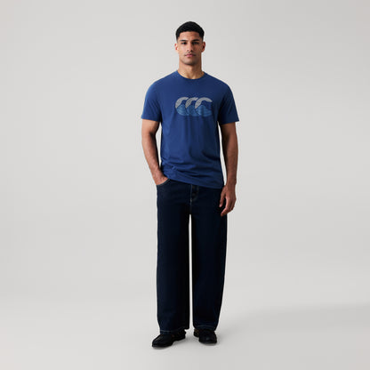 Mens Fundamental Tee Blue/Grey