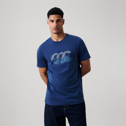 Mens Fundamental Tee Blue/Grey