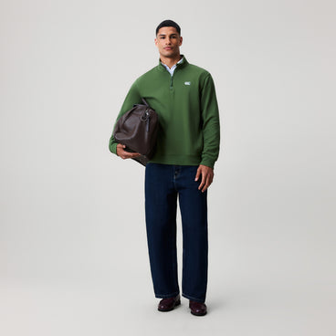 Mens Everyday 1/4 Zip Sweatshirt Green