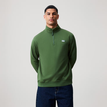 Mens Everyday 1/4 Zip Sweatshirt Green
