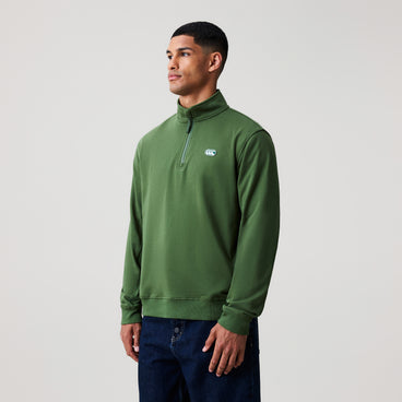 Mens Everyday 1/4 Zip Sweatshirt Green