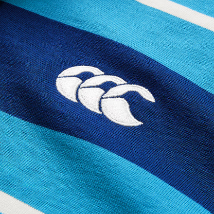 Mens Stripe Rugby Jersey Blue