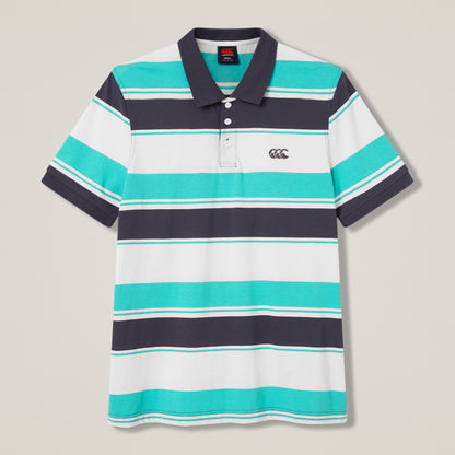 Mens Yarn Stripe Polo Assorted