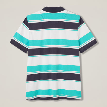 Mens Yarn Stripe Polo Assorted