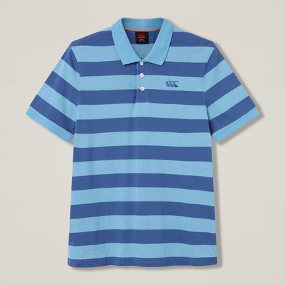 Mens Yarn Stripe Polo Shirt Assorted