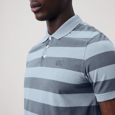 Mens Yarn Stripe Polo Shirt Assorted