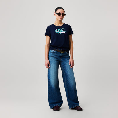 Womens Uglies Logo Tee Navy