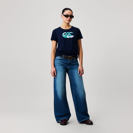 Womens Uglies Logo Tee Navy