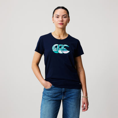 Womens Uglies Logo Tee Navy