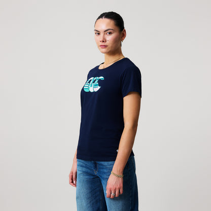 Womens Uglies Logo Tee Navy