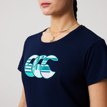 Womens Uglies Logo Tee Navy
