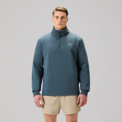 Mens Fundamentals 1/4 Zip Sweatshirt Grey