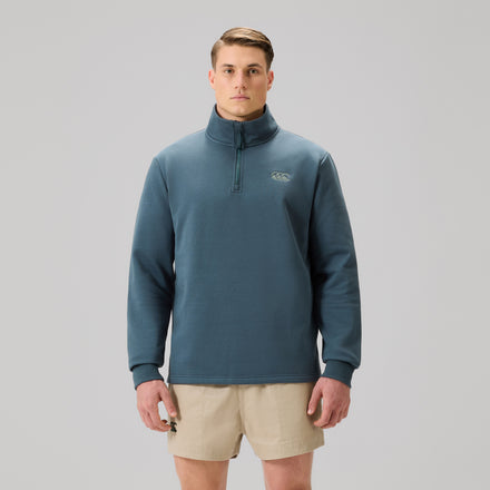 Mens Fundamentals 1/4 Zip Sweatshirt Grey