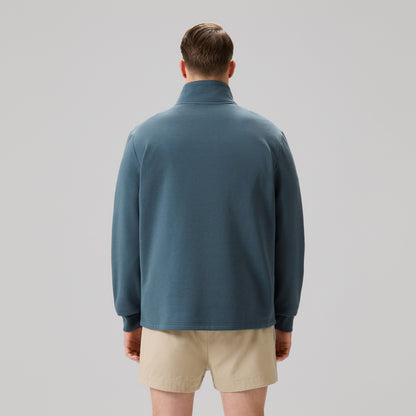 Mens Fundamentals 1/4 Zip Sweatshirt Grey