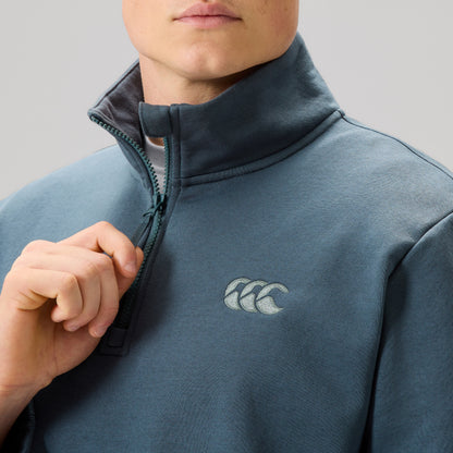 Mens Fundamentals 1/4 Zip Sweatshirt Grey