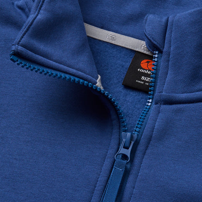 Mens Open Hem 1/4 Zip Sweatshirt Blue