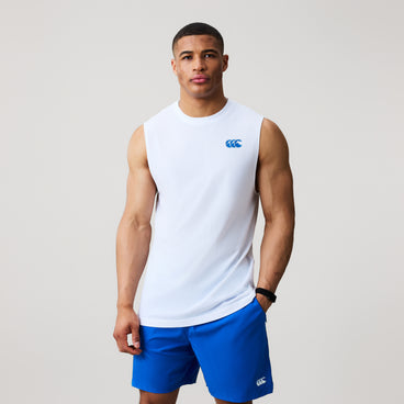 Mens Tempo+ Training Tank White