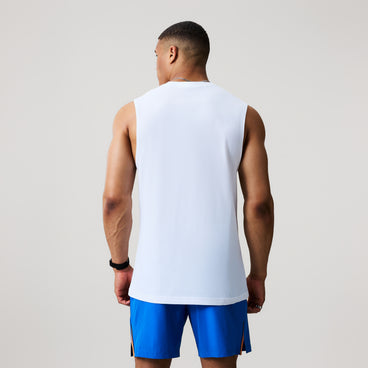 Mens Tempo+ Training Tank White