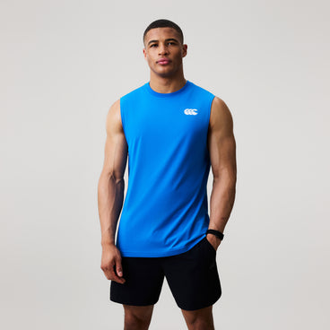 Mens Tempo+ Training Tank Blue