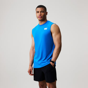 Mens Tempo+ Training Tank Blue