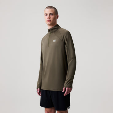 Mens Tempo+ 1/4 Zip Green