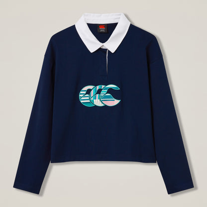 Womens Uglies Crop Rugby Jersey Navy