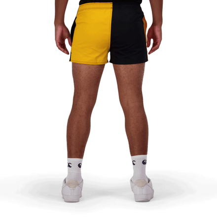 Mens Harlequin Shorts Gold/Black
