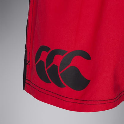 Adult Unisex Cotton Twill Harlequin Shorts Scarlet/Black