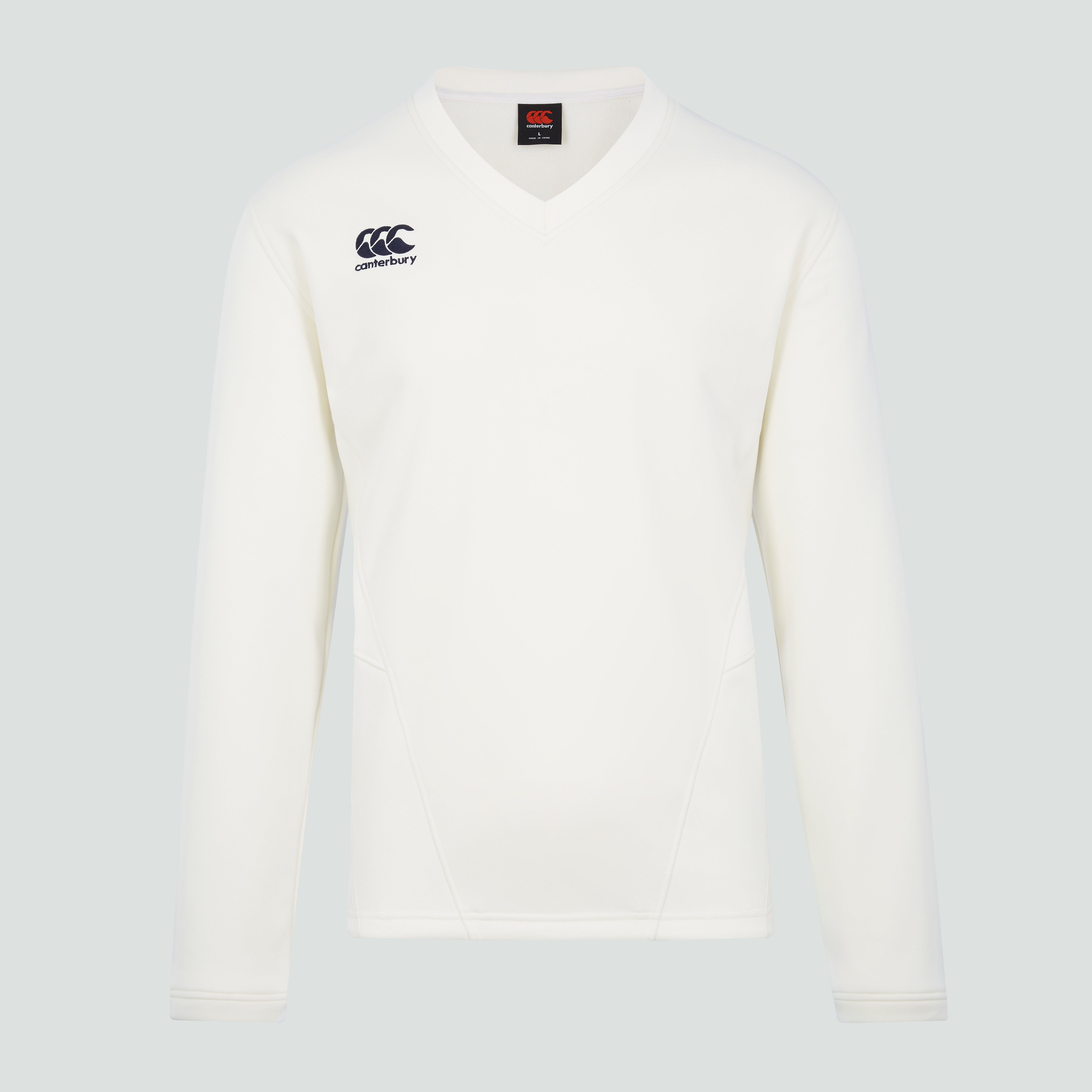 Men's Classic Long Sleeved Reg Cricket Oversh Tee Cream | White