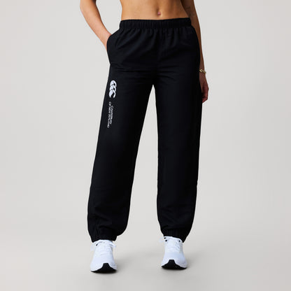 Womens Cuffed Hem Stadium Pant Black