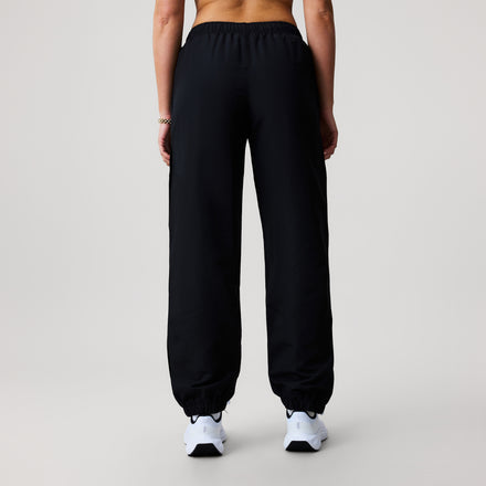 Womens Cuffed Hem Stadium Pant Black