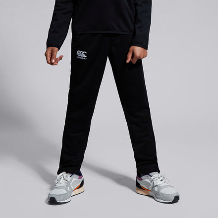 Junior Unisex Stretch Tapered Polyknit Pants Black