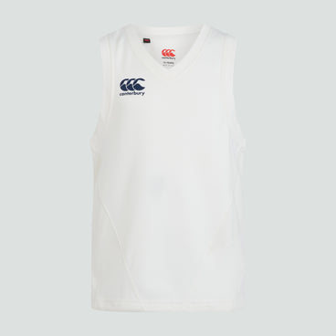 Junior Unisex Sleeveless Cricket Overshirt Cream
