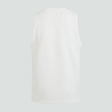 Junior Unisex Sleeveless Cricket Overshirt Cream