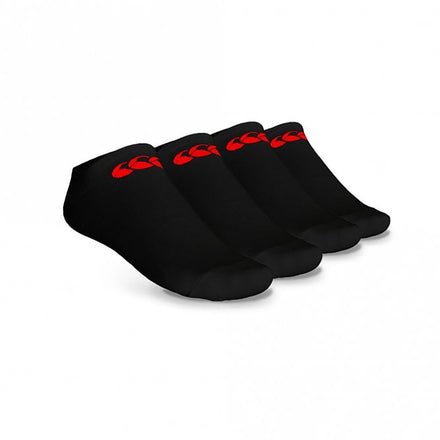 Cotton Sport Liner Sock 4-Pack Black