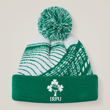 Adult Unisex Ireland Bobble Hat White