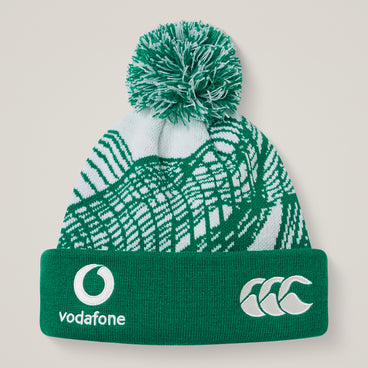 Adult Unisex Ireland Bobble Hat White